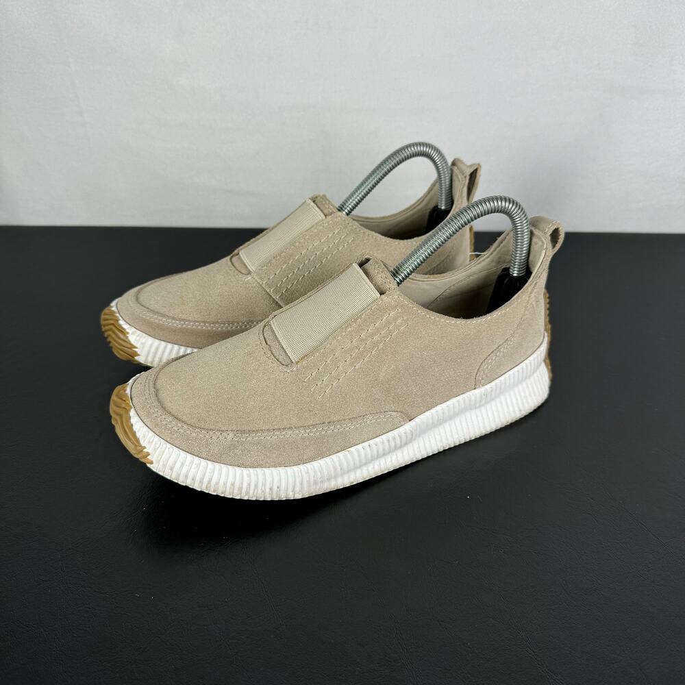 Sorel Out 'N About Plus Slip On Tan Suede Sneaker Shoes Ladies Size 7